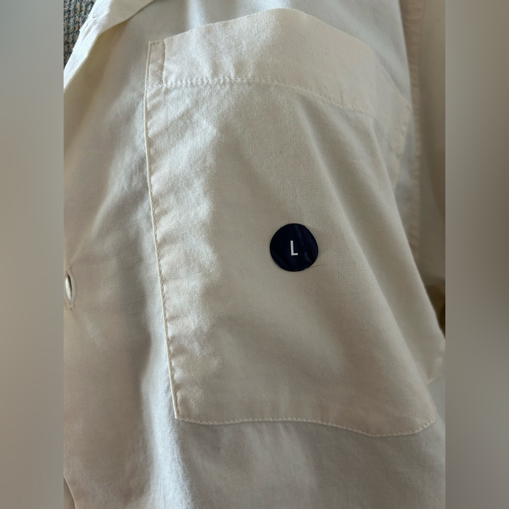 NWT HOLLISTER CO. BOXY CROPPED SHIRT SUMMER SAND. Sz. L - Picture 10 of 10